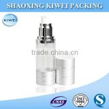 Silver Matte Pump Bottle with Clear Acrylic Body 30ml 1oz