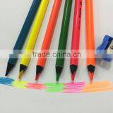 7" Jumbo Size Triangular Shape Black Wood High Quality 5.0mm Neon Color Pencil thumbnail-6