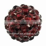 Resin Rhinestone Beads, Round, Brown, about 16mm, hole: 2mm(RESI-A003-3)