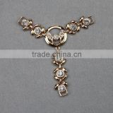 crystal closure chain for metal crystal chain for sandal shoe material