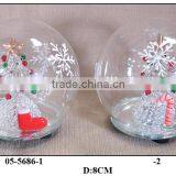 Hand Painted Clear Glass Christmas Ball With LED Light thumbnail-1
