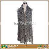Women Soft Cozy Long Weave Pattern Crochet Knited Scarf Warp Wholesale