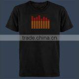 Wholesale 100% Cotton Sould Active Led T-shirt / el T-shirt/el Equalizer T-shirt thumbnail-5
