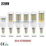 NEW LED Bulb Lights E14 2835 SMD 5730 Led Corn Bulb Light ,chandelier Candle Light,Manufacturer