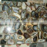Agate Grey Gemstone Slab , Semi Precious Gemstone Slab