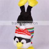 Musical handstand christmas Penguin stuffed animal plush toy, jumping & moving his feet with music