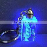 2016 Elegant Design Engraved Car Model 3d Laser Crystal Keychain