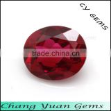 Oval shape 5# red color imitation ruby