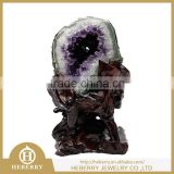 Brazil purple amethyst geode carving fengshui products for decoration or collection