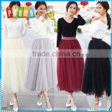 New Fashion Faldas Korean Style 8 m Big Swing Maxi Skirts Womens Autumn Winter Jupe High Waist Tutu Long Tulle Skirt thumbnail-1