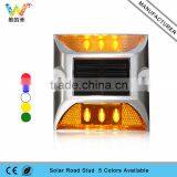 Yellow LED Flashing Light Cat Eye Reflective Aluminum Solar Road Marker thumbnail-1