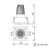 Anti-glare Design 4W 7W 10w Recessed Cob Led Square Downlight BW8210 thumbnail-2