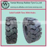 5.00-8 18*7-8 6.00-9 6.50-10 7.00-12 28*9-15 Hyundai Forklift Solid Tyres With Holes thumbnail-1