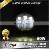 7" 60W Thin Flood Dring Light for Heavy Duty Construction Mining Truck Forestry Heavy Machinery High Power Led Work Light thumbnail-5