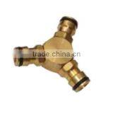 3 Way Brass Pex Fitting, Brass Hose Quick Coupling 3 Way < SGB1108> thumbnail-1