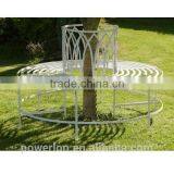 POWERLON Gothic Matl Bench Shabby Chic Metal Outdoor Furniture Anti White Color thumbnail-5