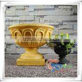 Fiberglass Outdoor Fluted Imitate Natural Stone Planters thumbnail-3