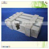 Recyclable Plate Lid Antique Rustic Cuboid Paulownia Wooden Box thumbnail-2