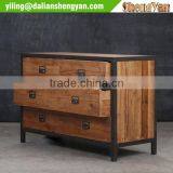 Metal&Wood Mixed 3 Drawers Chest, Cabinet thumbnail-1