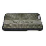 Spray Oil PC Bottom + Real Gold Carbon 3K Plain Weave Fiber Mobile Phone Case For IPhone 6 thumbnail-3