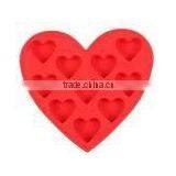 Love Peach Shape Green Non- Pollution Silicone Ice Tray Personalized Custom Silicone Ice Cube Tray