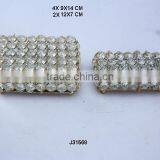 Glass Diamond Box With in Nickel Finish thumbnail-1