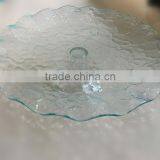 2015 New Clear Round Glass Plate With Stand,fruit Glass Plate,cake Stand Plate thumbnail-2