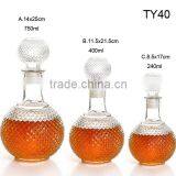 Crystal Glass Vodka Wine Bottle Wirh Vacuum Seal Lid thumbnail-1