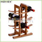 Bamboo Funny Wine Bottle Holder/ Countertop Wine Display Holder Homex-BSCI thumbnail-1