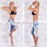 Europe Style Sexy Lace Jeans Women Short Pants thumbnail-4