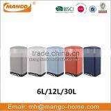 Round Powder Coating Waste Step Bin With Soft Close Lid thumbnail-3