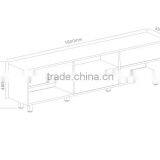 Hot Sale Home Furniture Mordern Simple MDF Wood TV Media Stand With Drawer Storage Cabinet thumbnail-6