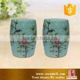 Painted Sky Blue Ceramic Garden Stool thumbnail-3