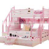 Color Life Mini Children Kid Bed Furniture Wooden Bunk Bed Set for Twins Bedroom Room thumbnail-1