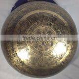 High Quality Chakra and Prayer Mantra Carved Himalayan 7 Metal Healing Singing Bowl thumbnail-5