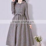 Long Trendy Lady Dress Coat, Gray Color thumbnail-2