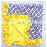 Cotton & Velvet With Stain Ruffle Baby Blankets Soft and Warm Blankets thumbnail-3