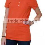 Orange Women's Polo Polyester& Cotton Fabric Custom Printing Logo thumbnail-1