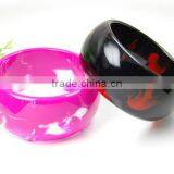 Bright Colored Resin Cuff Bangle for Girls Jewelry Design thumbnail-1
