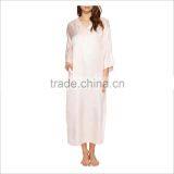 OEM Service Women Sleepwear V Neck Silk Nightgown thumbnail-1