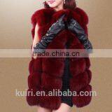 Hot Sale Fashion Girl Natural Ladies Real Fur Gilet / Genuine Fox Fur Vest --pc271 thumbnail-2