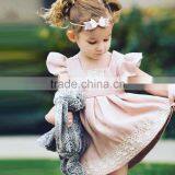 Summer Flutter Sleeve Baby Girl Clothes 2017 Baby Girl Party Dress Children Frocks Designs thumbnail-1
