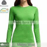 Ladies 100% Merino Wool High Quality V-Neck Thermal Sports,Gym Wear Pullover,Elastan Long Johns,Base Layer,Sweatshirt, Size Plus thumbnail-1