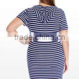Classic Stripe Details Front Pocket Plus Size Dress,women Plus Size Clothing thumbnail-3