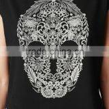 Hot Sale Women Tee With Skull Print For Women's Daily Life (OMJ-607) thumbnail-1