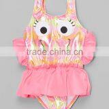 New Fashion Girl Beachwear With Pink Fish Skirted One-Piece Girl Swimsuit Girls Wear G-NP-S905-336 thumbnail-1