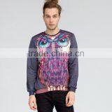 Unisex Owl 3d Print Effect Couple Pullover Sweatshirt Without Hood thumbnail-1