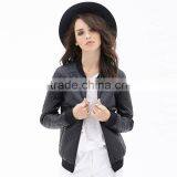 2016 Lady Casual Fashion Women Bomber Leather Winter Jacket for Wholesale thumbnail-1