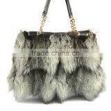 2016 New Arrival Fashion Bags Color Genuine Fox Fur Leather Women Handbag thumbnail-4