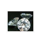 Round Cubic Zirconia Synthetic Gemstone thumbnail-1